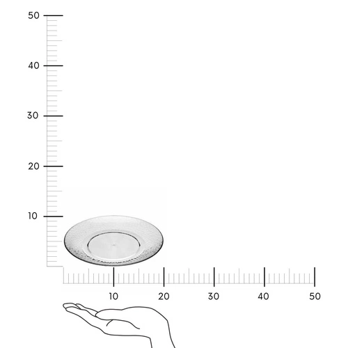 Talerz obiadowy Estiva 20 cm transparentny plastikowy do kuchni i na piknik, zmywarka