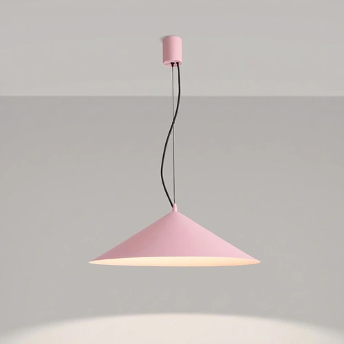 Lampa wisząca FINT różowa LED do salonu regulowana nowoczesna