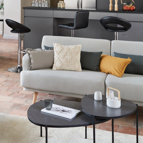 Sofa rozkładana 3 osobowa Jack szara Atmosphera do salonu skandynawska z funkcją spania