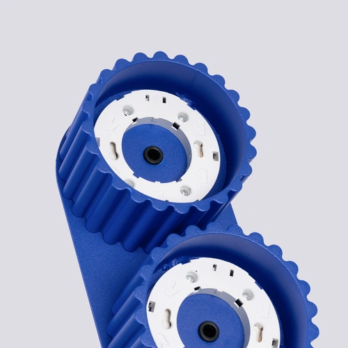 Plafon sufitowy nowoczesny AURA 2 niebieski GX53 do salonu i kuchni aluminium