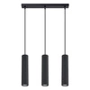 Lampa wisząca KARBON 3L czarna regulowana do salonu i jadalni nowoczesna aluminium