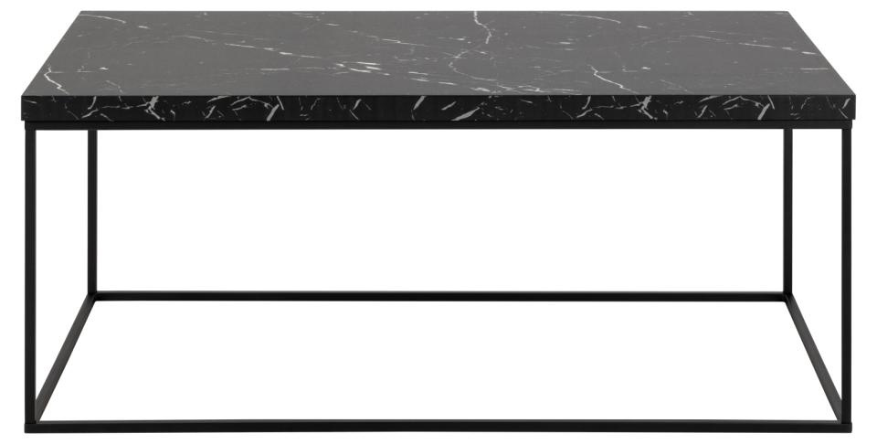 Stolik kawowy Barossa 110x55 cm prostokątny czarny marmur nowoczesny do salonu Actona