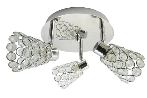 Plafon glamour Glossy plafon kryształowy srebrny nowoczesny do salonu CANDELLUX 30 cm