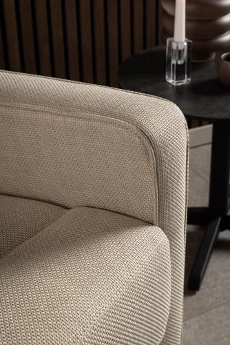 Fotel rozkładany Asila Basel beżowy aksamitny do salonu wypoczynkowy