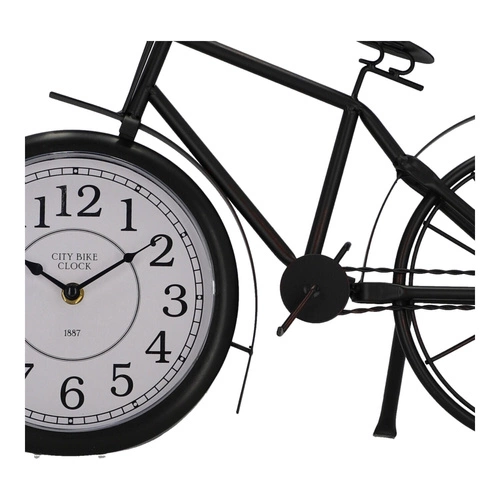 Zegar stojący retro rower Dimitri czarny cichy mechanizm do salonu lub sypialni Atmosphera