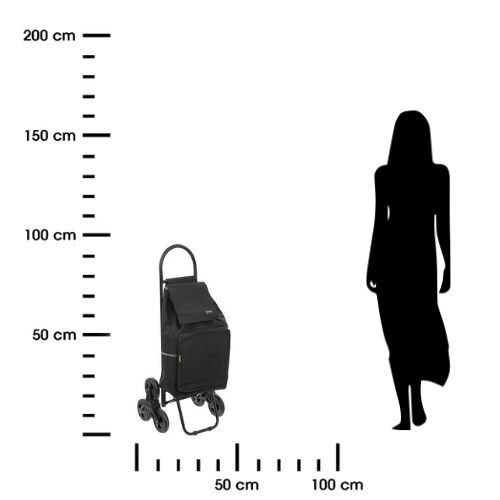 Wózek na zakupy 6-kółkowy czarny