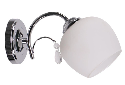 Kinkiet ścienny Zachera biały klasyczny szklany do salonu i sypialni CANDELLUX LIGHTING