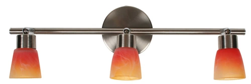 Lampa sufitowa Drops listwa 3*40W G9  nikiel mat rainbow