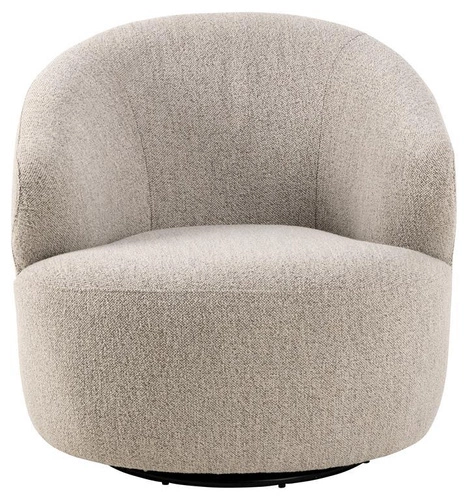 Fotel kubełkowy Westport obrotowy beżowy bouclé do salonu nowoczesny Actona wypoczynkowy