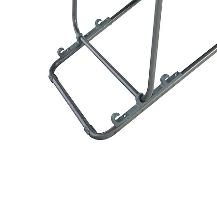 Leżak ogrodowy Bilbao szary składany stalowy na taras balkon odporny na warunki zewnętrzne