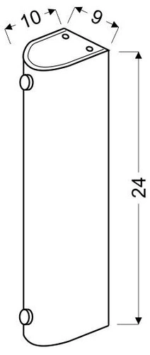 Plafon sufitowy Abrego nowoczesny transparentny 24 cm do salonu, sypialni i przedpokoju