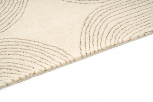 Dywan nowoczesny wełniany Ornate beige 160x230 do salonu i sypialni ręcznie tkany Carpet Decor