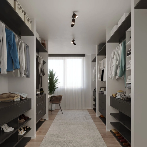 Plafon sufitowy LEMMI 2 czarny minimalistyczny metalowy z ruchomym kloszem do salonu