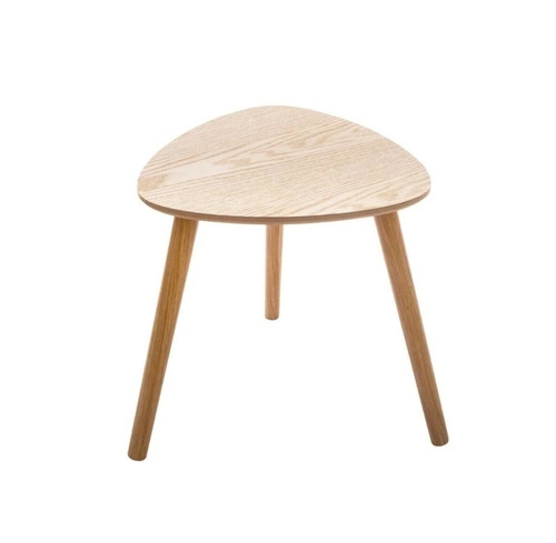 Zestaw 3 stolików kawowych Mileo S drewnianych do salonu skandynawskich naturalnych