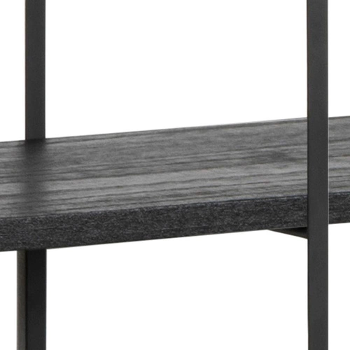 Półka na książki Belfast 2 industrialna wisząca czarna popielata 191 cm do salonu Actona