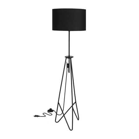 Lampa podłogowa Float czarna 1x60W E27  abażur czarny