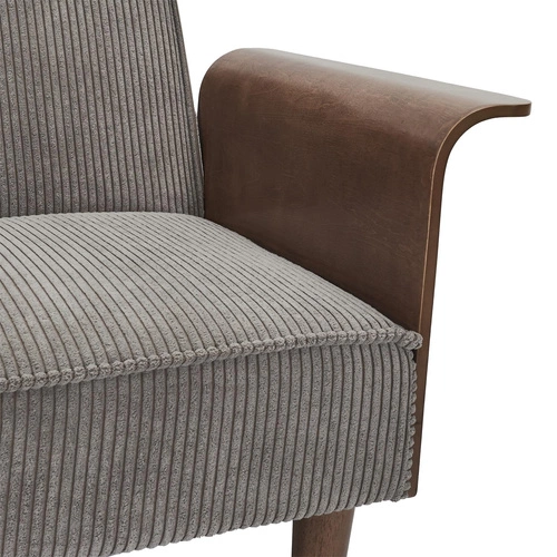 Sofa rozkładana Scott szara sztruksowa 3 osobowa z regulowanym oparciem do salonu Intesi