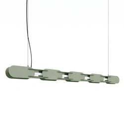 Lampa wisząca LED CHAIN 158 oliwkowa nowoczesna nad wyspę