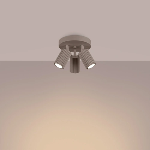 Plafon sufitowy KARBON 3P nowoczesny beżowy aluminium regulowany do salonu i kuchni