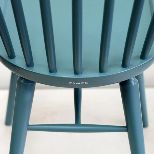 Krzesło drewniane Fameg Stick patyczak skandynawski do jadalni i kuchni personalizowane