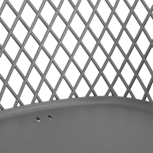 Krzesło do jadalni Basel szare ciemne Intesi styl boho z podłokietnikami łatwe czyszczenie