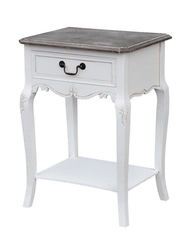 Szafka nocna Servir z półką biała