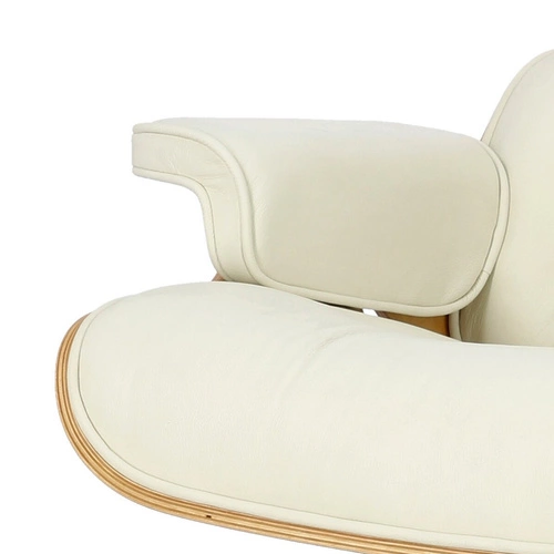 Fotel Vip Lounge Chair obrotowy skórzany biały nowoczesny do salonu D2.DESIGN