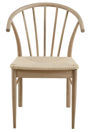 Krzesło drewniane z podłokietnikami Cassandra Actona do jadalni skandynawskie boho naturalne