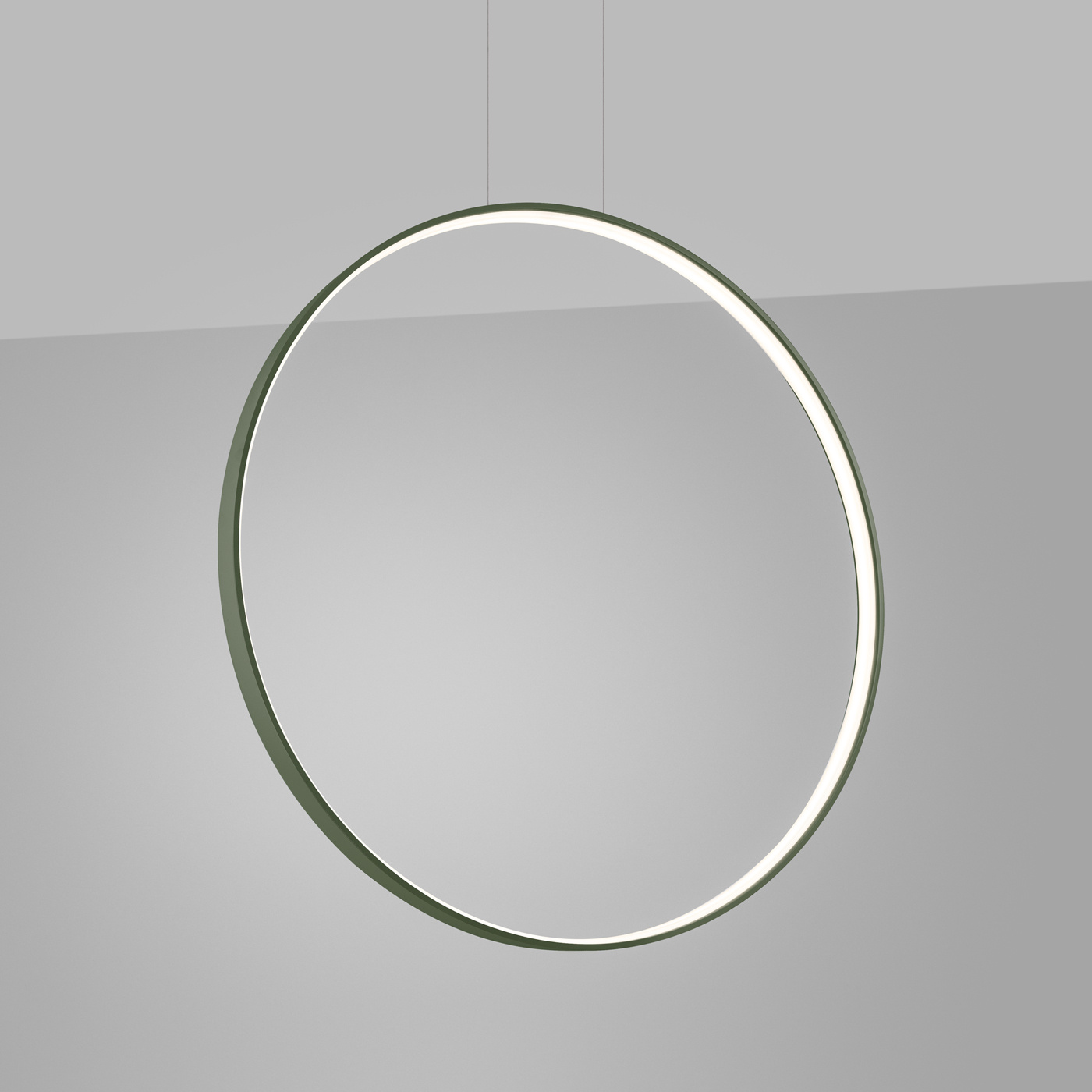 Lampa wisząca LED RIO 78 zielona oliwka nowoczesna nad stół do salonu i kuchni regulowana