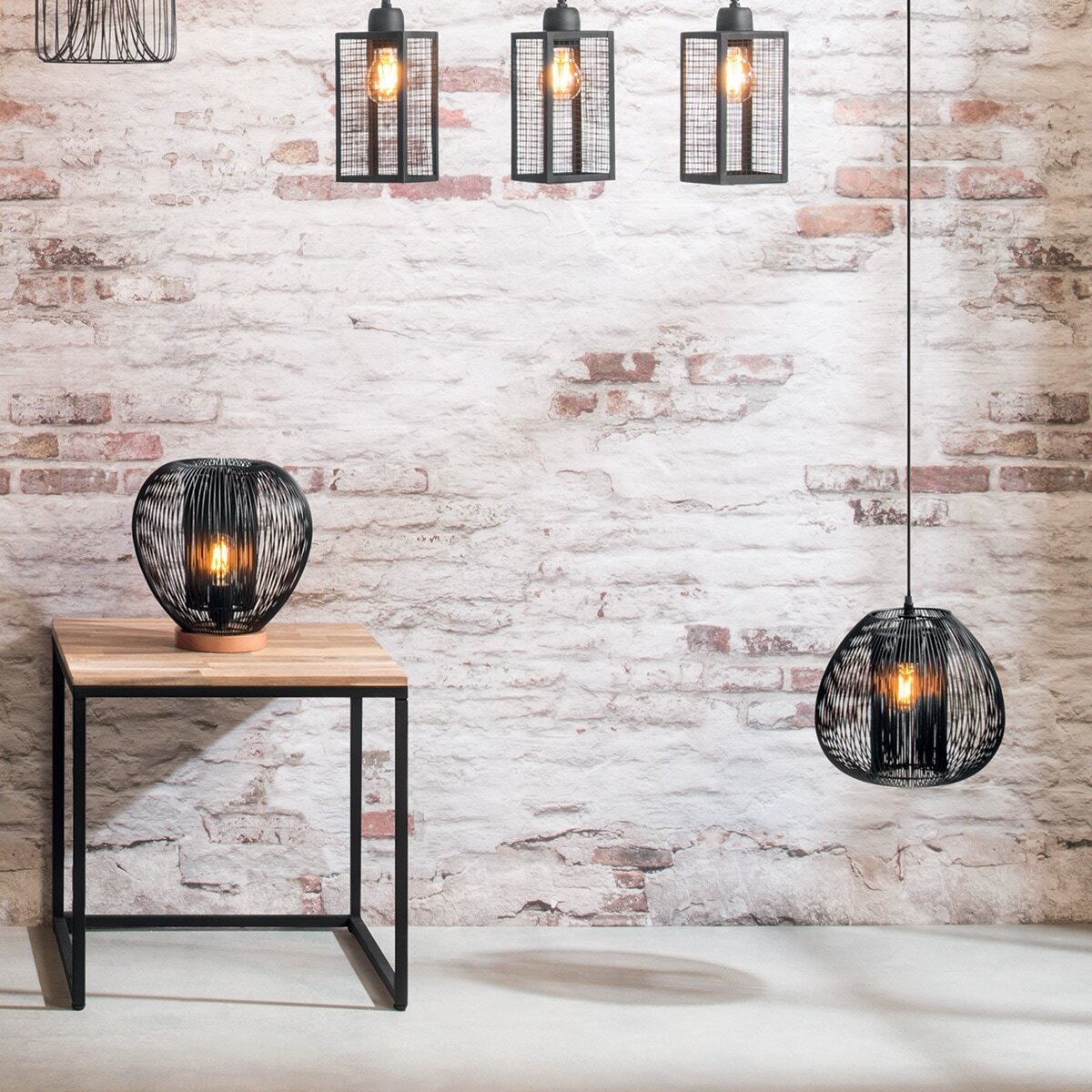 Lampa wisząca Noda czarna industrialna nad stół do salonu kuchni Atmosphera 28 cm