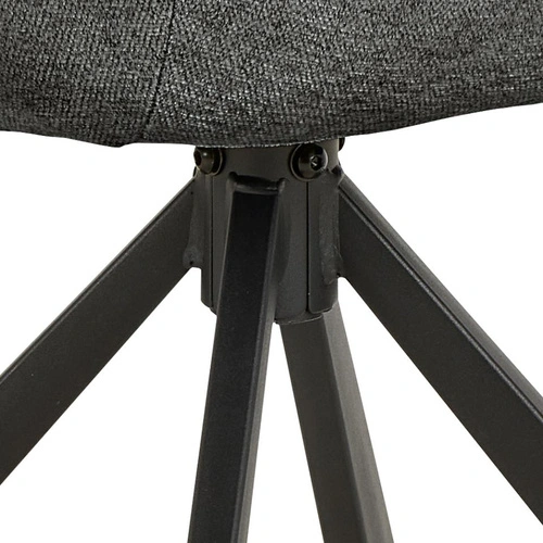 Krzesło tapicerowane Carlton obrotowe do jadalni i salonu czarne Actona