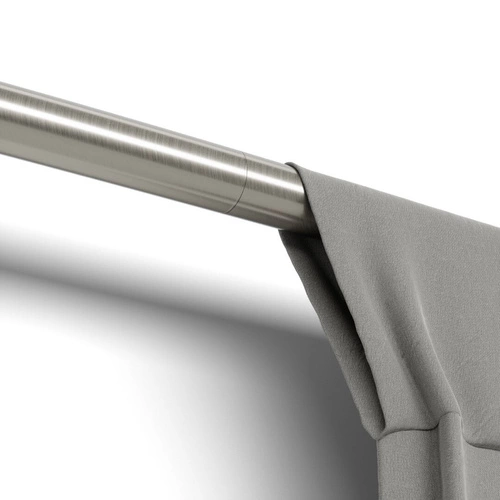 Karnisz pojedynczy Umbra Zen regulowany 81-162 cm nikiel nowoczesny do salonu lub sypialni