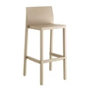 Hoker Kate nowoczesny beżowy z oparciem 75 cm do kuchni i ogrodu sztaplowany