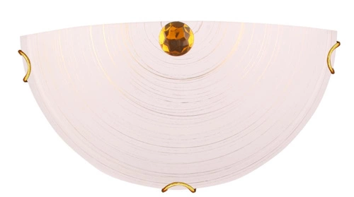 Plafon klasyczny szklany Mila złoty 30 cm do salonu i sypialni Candellux E27