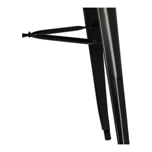 Stół industrialny Paris 80x80 cm czarny metalowy do jadalni i kuchni nowoczesny Intesi