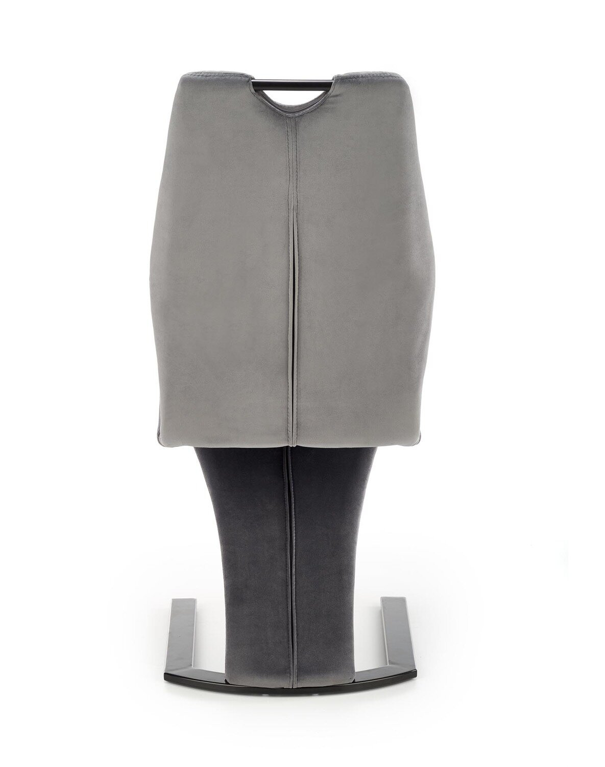 Krzesło tapicerowane welur Brigitte szare do jadalni i salonu nowoczesne pikowane Intesi