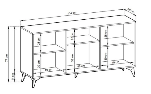 Zestaw mebli do salonu w jodełkę Fargo