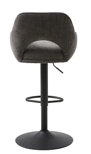 Hoker Cowley szary tapicerowany do kuchni regulowany z oparciem