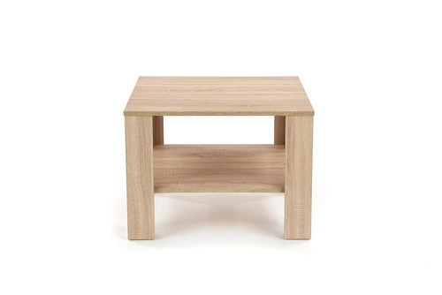 Stolik kawowy kwadratowy Tastur S 70x70 cm dąb sonoma z półką nowoczesny do salonu Intesi