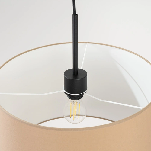 Lampa wisząca NEVIA beżowa minimalistyczna lampa do salonu i jadalni 40 cm