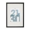 Ramka na zdjęcia 21x30 czarna wisząca nowoczesna Wood Slim Atmosphera MDF szkło