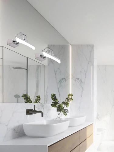 Kinkiet ścienny LED Glory chrom nowoczesny regulowany do salonu i sypialni CANDELLUX