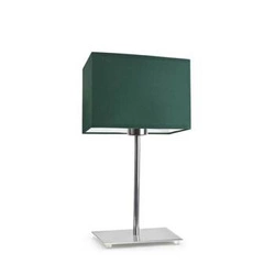 Lampka AMALFI abażur zieleń butelkowa stelaż chrom