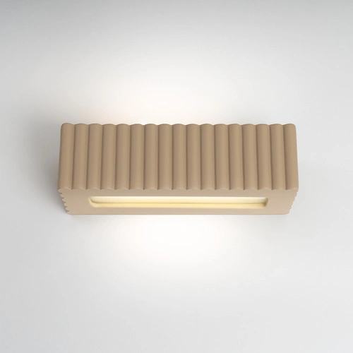 Kinkiet ścienny RIGATA taupe nowoczesny ceramiczny do salonu