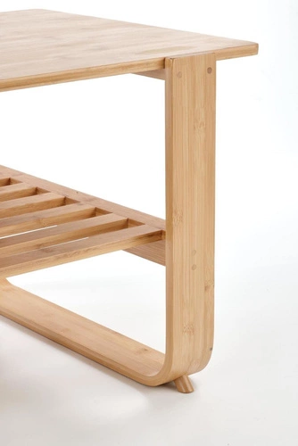 Stolik kawowy Ayahi drewniany prostokątny z półką skandynawski do salonu 120x57