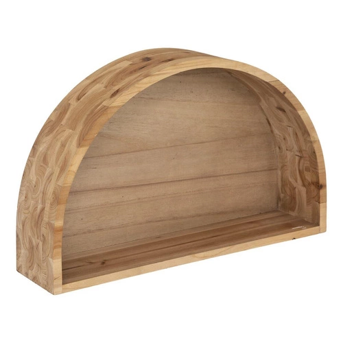 Zestaw 2 półek drewnianych Maude naturalny półka ścienna loftowa do salonu i pokoju