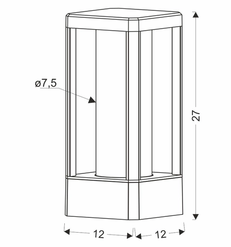 Nowoczesna czarna lampa ogrodowa stojąca Cissus 27 cm IP54 do ogrodu Candellux Lighting