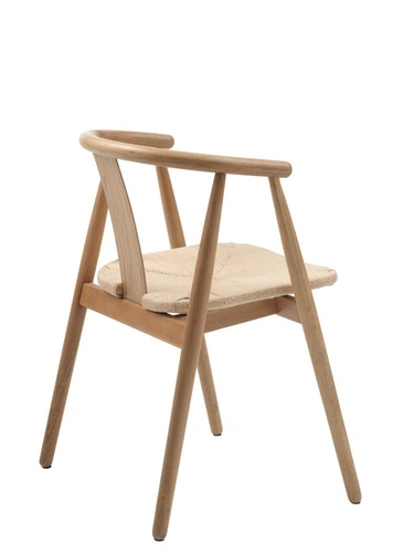 Krzesło drewniane Relate do jadalni z podłokietnikami dąb boho