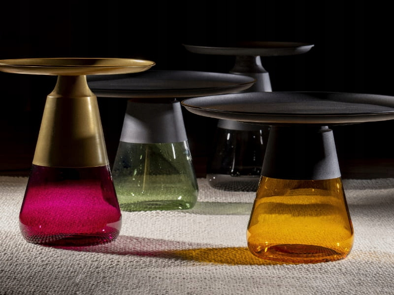 Stolik kawowy Cocco 50 cm okrągły czarny nowoczesny do salonu