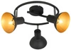 Lampa sufitowa Diso spirala 3x40W E27  czarny+zloto